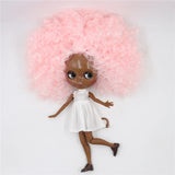 ICY DBS Blyth Doll 1/6 bjd ob24 joint body Pink hair afro hair 30cm nude doll white skin super black skin anime girls gift