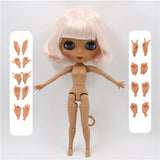 ICY DBS Blyth Doll 1/6 bjd ob24 toy joint body pale pink mix white hair 30cm toy anime girls