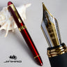 IRAURITA FOUNTAIN PEN JINHAO X450 DARK GREEN AND GOLDEN 18 KGP 0.7mm BROAD NIB FULL METAL BLUE RED 21 COLORS AND INK JINHAO 450