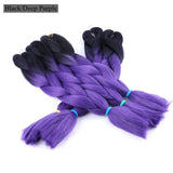 Luxury ForBraiding 3pcs bulk buy Henlon 24inch 60cm Folded Two Three Tone Color Ombre Braiding Synthetic Jumbo Braids