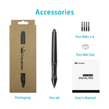 Huion Battery Pen P68 PEN68 Digital Pen Stylus Drawing for Graphic Tablets NEW 1060PLUS, WH1409-2048, 420, H420, 680TF, 680S