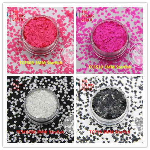 TCT-151 Starfish Neon Matte Color 3.0MM Solvent Resistant Glitter Nail Art Nail Gel Polish Makeup Manual DIY Crafts Decoration