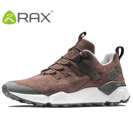 RAX  New Men's Suede Leather Waterproof Cushioning Hiking Shoes Breathable Outdoor Trekking Backpacking Travel Shoes For Men