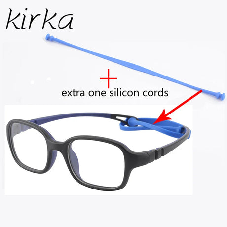 Kirka Flexible Myopia Optical Children Glasses Frame Solid TR90 Rubber Diopter Transparent Kids Glasses Soft Eyewear Eyeglasses