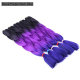 Luxury ForBraiding 3pcs bulk buy Henlon 24inch 60cm Folded Two Three Tone Color Ombre Braiding Synthetic Jumbo Braids