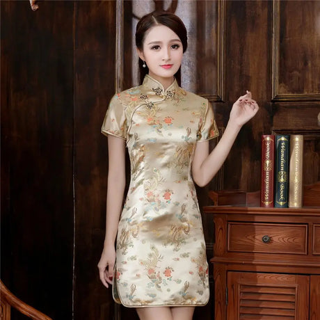 Plus Size 3XL 4XL 5XL 6XL Chinese Qipao Classic Women Satin Cheongsam Oriental Bride Wedding Dresses 2021 New Evening Party Gown