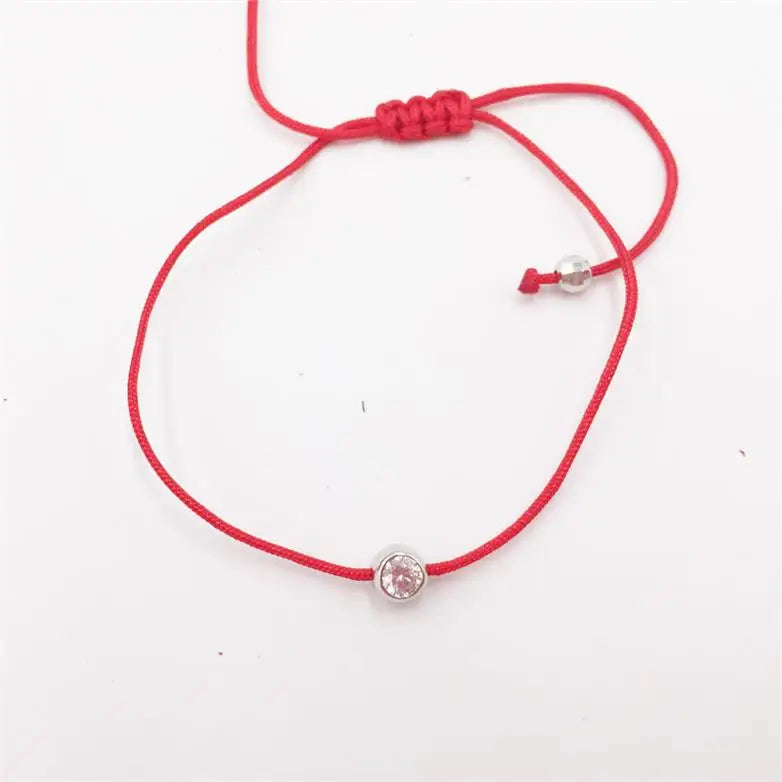 Red String Bracelet Meaning With Zircon 925 Sterling Silver Rope Bracelet Lucky Red Thread Bracelets For Women Jewelry