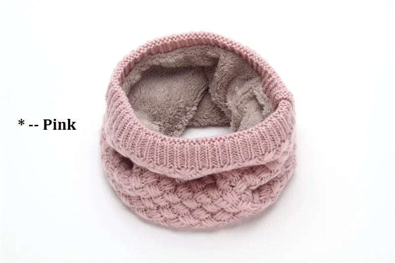 Female Warm Cashmere Tube Scarf Children Knitted Cowl Neck Shawls Wraps Scarves Men Women Winter Scarf Wool Collar Neck Warmer