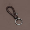 Handmade Braid Real Sheepskin Leather Woven Rope Keychain Wrist Rope Couple Key Chain Llavero Key Ring Key Holder Car Pendant