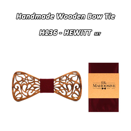 Mahoosive New Floral Wood Bow Ties for Men Bowtie Hollow Butterflies Wedding suit wooden bowtie Shirt krawatte Bowknots Slim tie