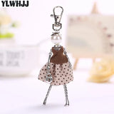 YLWHJJ brand Doll Handmade Cute charm keychain for Women Car Pendant Girls fashion Jewelry Bag key chains Accessories key ring