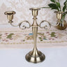 Silver Gold Black Bronze Metal Candlestick Holder Retro 3-Arm Dinner Candelabra Wedding Home Decor Candelabra