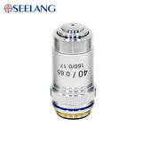 OSEELANG Microscope Objective Lens 4X 10X 40X 100X 195 Achromatic Objective Biological Microscope parts accessories