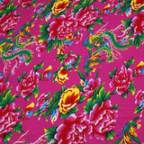 100% Cotton Textile Ethnic Chinese Traditional Big Peony Phoenix Fabrics For DIY Apparel Craft Tablecloth Cushion Sewing Decor