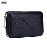 New Arrival Unisex Genuine Leather RFID Protection Credit Card Case Wallet For Man Ladies ID Card Holder Women's Purse