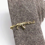 Mens Tool Box Luxury Cool Weapon Clamp Copper Stainless Metal Clip Sword Gun Anchor Tie Bar Male Necktie Clasp Gift Accessory