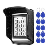 RFID Metal Access Control Keypad Waterproof Rainproof Cover Outdoor Door Opener Electronic Lock System 10pcs EM4100 Keychains