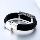 BEIER One Piece Sale Genes Leather Bracelet Bangle For Man Punk Man's Hip-pop Jewelry High Quality boy`s Gift BC-L008