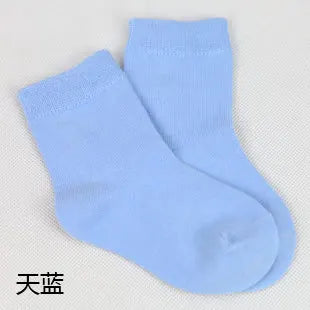 20 Pieces=10 Pairs Children Socks Spring&Autumn Cotton High Quality Candy Colors Girls Socks With Boys Socks 1-9 Year Kids Socks