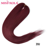 MISS ROLA Synthetic Kanekalon Hair Jumbo Braids 24 Inches100g Yaki Straight Hair Extension Pre Stretched Blonde Pink Wholesale