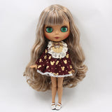 ICY DBS Blyth doll joint body brown mix blonde hair hair 30cm 1/6 bjd toy girls gift