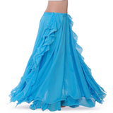 Royal Blue Belly Dance Skirts Oriental Double High Slits Belly Dance Costume Skirt For Women Skirt Belly Dance (Without Belt)