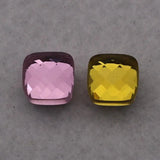 JSBAO Diy Combination Double Beautiful Pink Purple Glass Gold Stainless Steel Fashion Ring For Women Jewelry