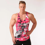 Men Bodybuilding Tank Tops Camouflage Sleeveless Shirt Gym Fitness Workout Singlet Vest Undershirt Quick Dry Training Clothing