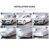 Universal Full Car Cover Rain Frost Snow Dust Waterproof Protection Exterior Car Protector Covers Anti UV Outdoor Sun Reflective