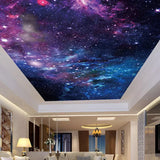 Custom Wallpaper Ceiling Stickers Mural 3D Beautiful Starry Sky Living Room Bedroom Zenith Ceiling Decoration Wall Painting Art