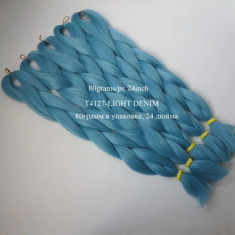 Luxury ForBraiding 3pcs bulk buy Henlon 24inch 60cm Folded Two Three Tone Color Ombre Braiding Synthetic Jumbo Braids