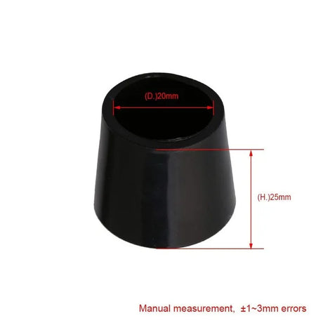 12Pcs 10-35mm Inner Diameter Black Round Furniture Chair Table Leg Foot Rubber Covers Floor Protectors Cap