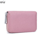 New Arrival Unisex Genuine Leather RFID Protection Credit Card Case Wallet For Man Ladies ID Card Holder Women's Purse