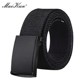 MaiKun Belt Canvas Men’s Belts Metal Slider Buckle Belts For Men Male Military Tactical Strap for Pants Jeans