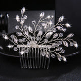 Miallo Austrian Crystal Branches and Leaves Hair Jewelry Wedding Party Women Hair Combs Clips Hair Clips Bride Accessories