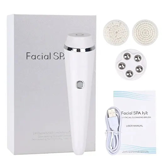 3 in 1 Facial cleansing Brush Set for Skin Cleaning and Exfoliating with 3 Different Cleansing Brush Head Face Washing Product