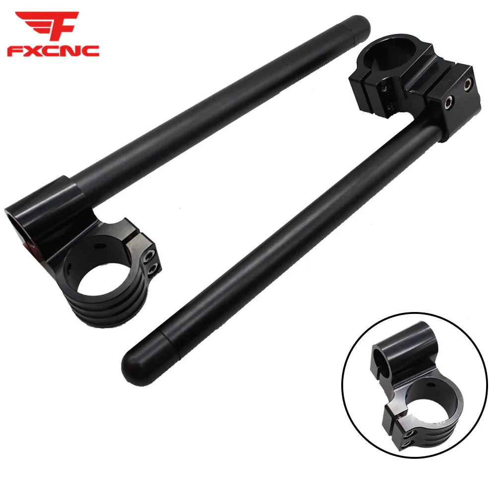 Riser Rised CNC Aluminum Motorcycle Handlebar Clip-Ons Fork Handle Bars Clip ons For Universal 7/8"22mm Handlebar Motorbike