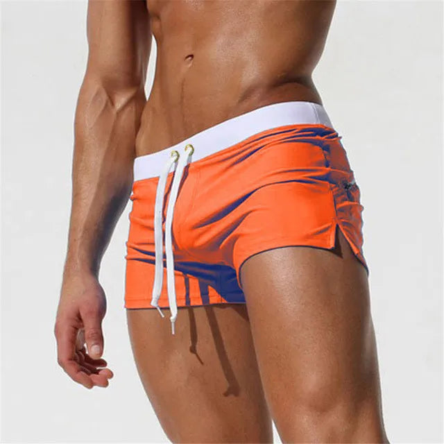 Sexy Beach Shorts Men Zipper Pocket swimsuit Mens Shorts Fast Dry Casual Boardshorts Joggers Trunks Summer Short homme masculino