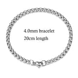 10pcs/lot 316 Stainless Steel Necklace and Bracelet Chain DIY Jewelry Findings Multi Sizes with Lobster Claw Clasps S-005*10