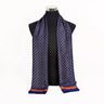 [BYSIFA] Men Silk Scarf Neck Scarf Fall Winter Male Long Scarves Fashion Houndstooth Business Scarf Cravat 170*30cm