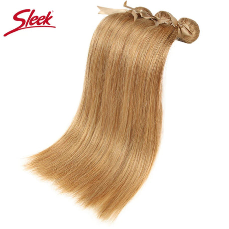 Sleek Honey Blonde 27 Color Mink Brazilian Natural Remy Straight Hair Weave Bundles 8 To 26 Inches Hair Extension