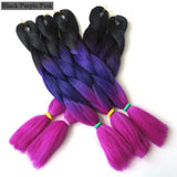 Luxury ForBraiding 3pcs bulk buy Henlon 24inch 60cm Folded Two Three Tone Color Ombre Braiding Synthetic Jumbo Braids