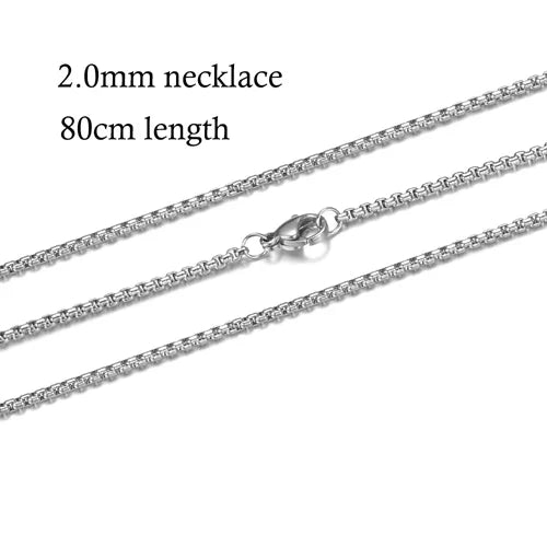 10pcs/lot 316 Stainless Steel Necklace and Bracelet Chain DIY Jewelry Findings Multi Sizes with Lobster Claw Clasps S-005*10