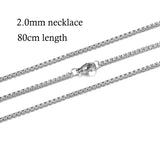 10pcs/lot 316 Stainless Steel Necklace and Bracelet Chain DIY Jewelry Findings Multi Sizes with Lobster Claw Clasps S-005*10