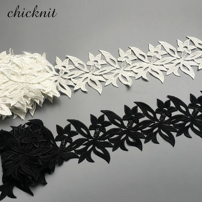 20 yards 12CM Custom colors white Embroidered Water soluble Lace Fabric DIY Garment Accessories lace trim Sewing Craft DB-DZ1