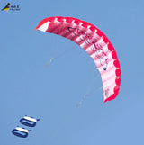 Outdoor Fun Sports Power Dual Line Stunt Parafoil Parachute Rainbow Sports Beach Kite For Beginner