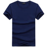 Casual Style Plain Solid Color Men's T-shirts Cotton Navy Blue Regular Fit T-shirts Summer Tops Tee Shirts Man Clothing 5XL