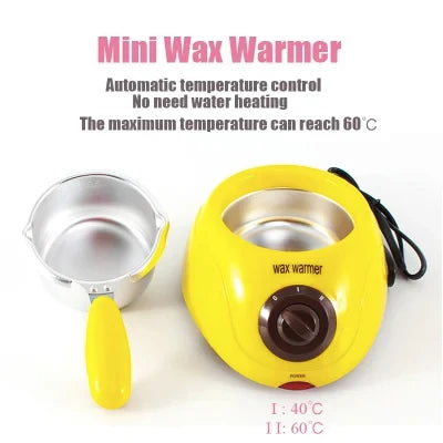 250ML Mini Portable Wax Warmer Pot  SPA Paraffin Therapy Hair Remover  - Multi function Chocolate and Butter Heater and 100g Wax