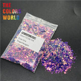 TCT-237 Hexagon Shape Mix Size Nails Glitter Nail Art Decoration Body Glitter Gel Makeup Henna Makeup Handwork DIY Accessoires