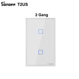 SONOFF T2/ T3 EU/ UK/ US Wifi/ 433mhz RF Smart Wall Touch Switch 1/2/3 Gang Remote Control Wifi Light Switches For Smart Home